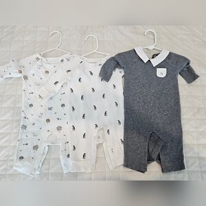 JANIE AND JACK one piece x3 size 0-3months.